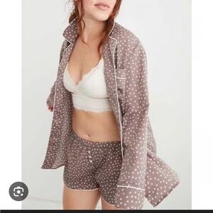 Aerie Satin Star Print Pajama Set